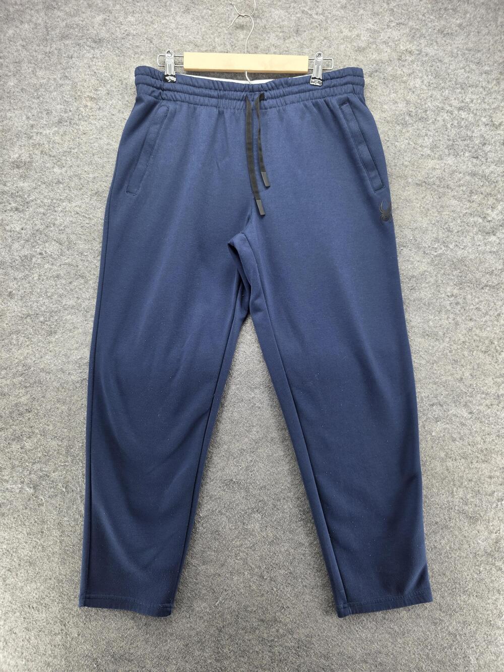 Spyder Pants Mens L Blue Spyder Active Jogger Drawstring Pockets Tapered